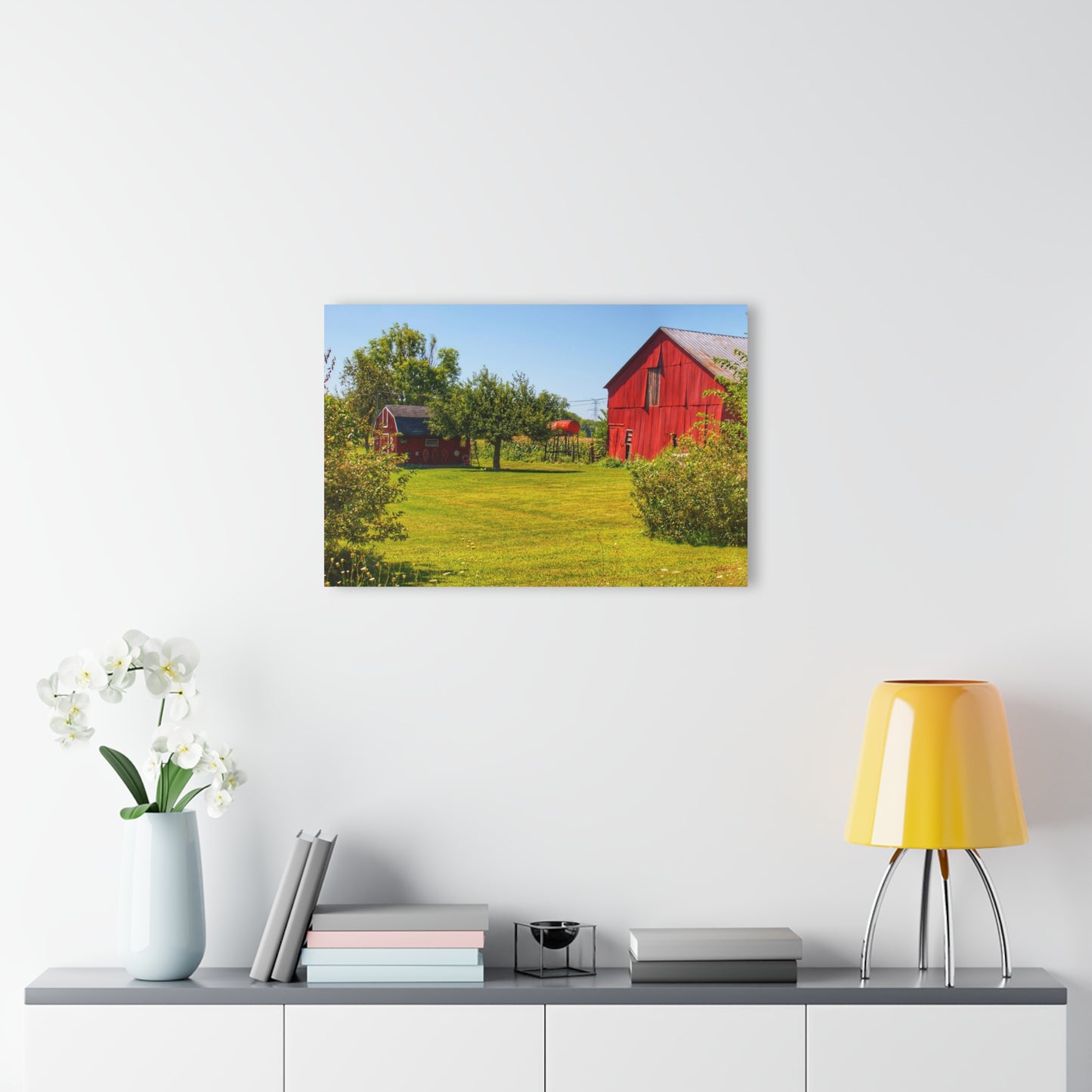 U R There Photography East Farrand Reds Rustic Farmhouse Acrylic Wall Print