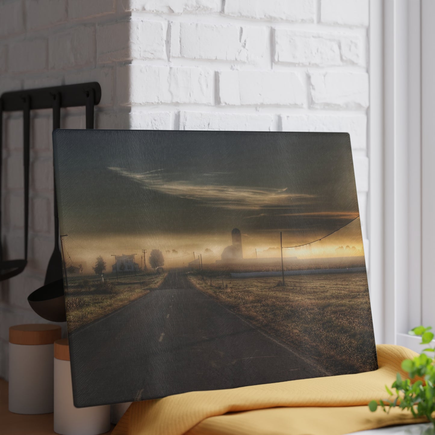 U R There Photography By Dawns Early Light Rustic Farmhouse Tempered-Glass Cutting Board
