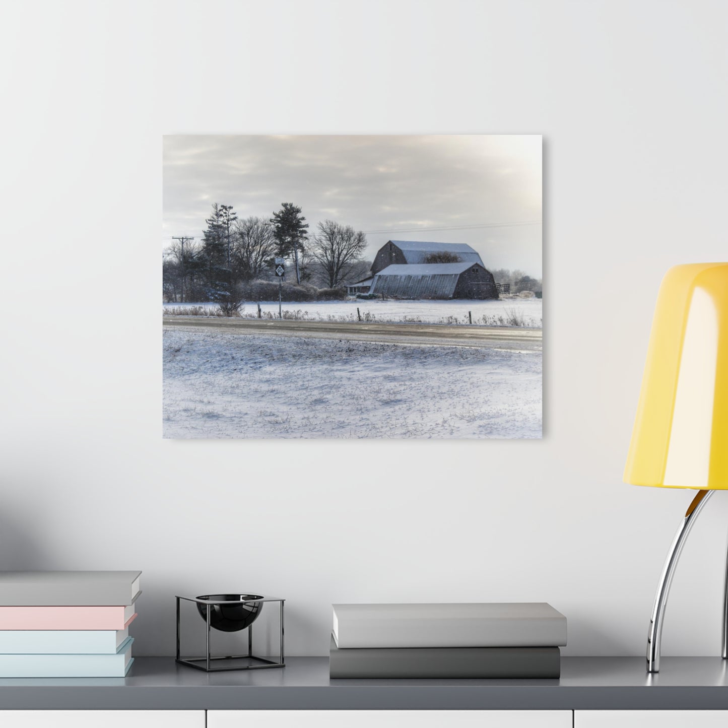 U R There Photography Otter Lake Road Greys Rustic Farmhouse Acrylic Wall Print