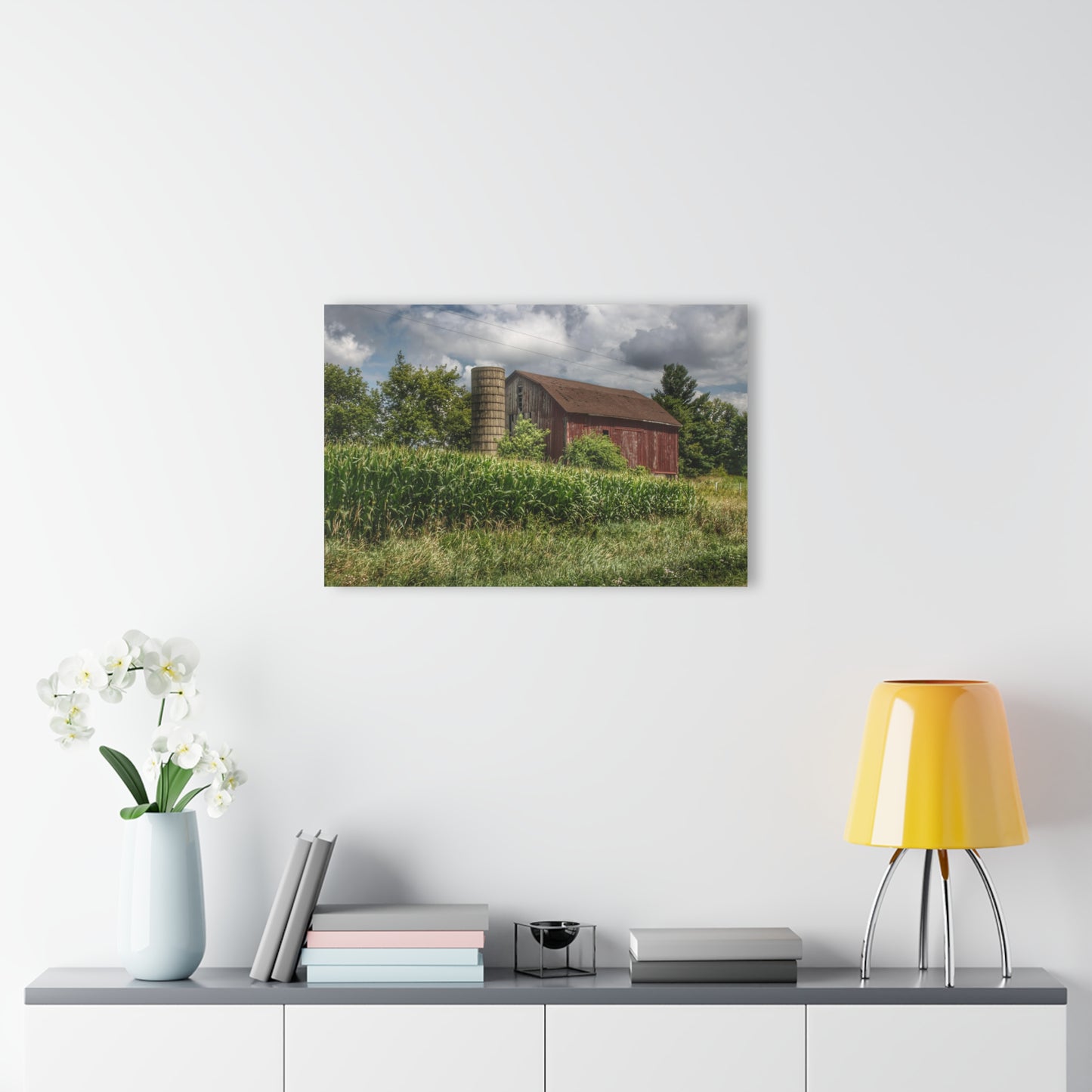 U R There Photography Armstrong Road Red III Rustic Farmhouse Acrylic Wall Print