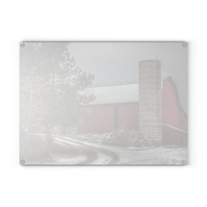 U R There Photography South Kirk Road Red Rustic Farmhouse Acrylic Wall Print