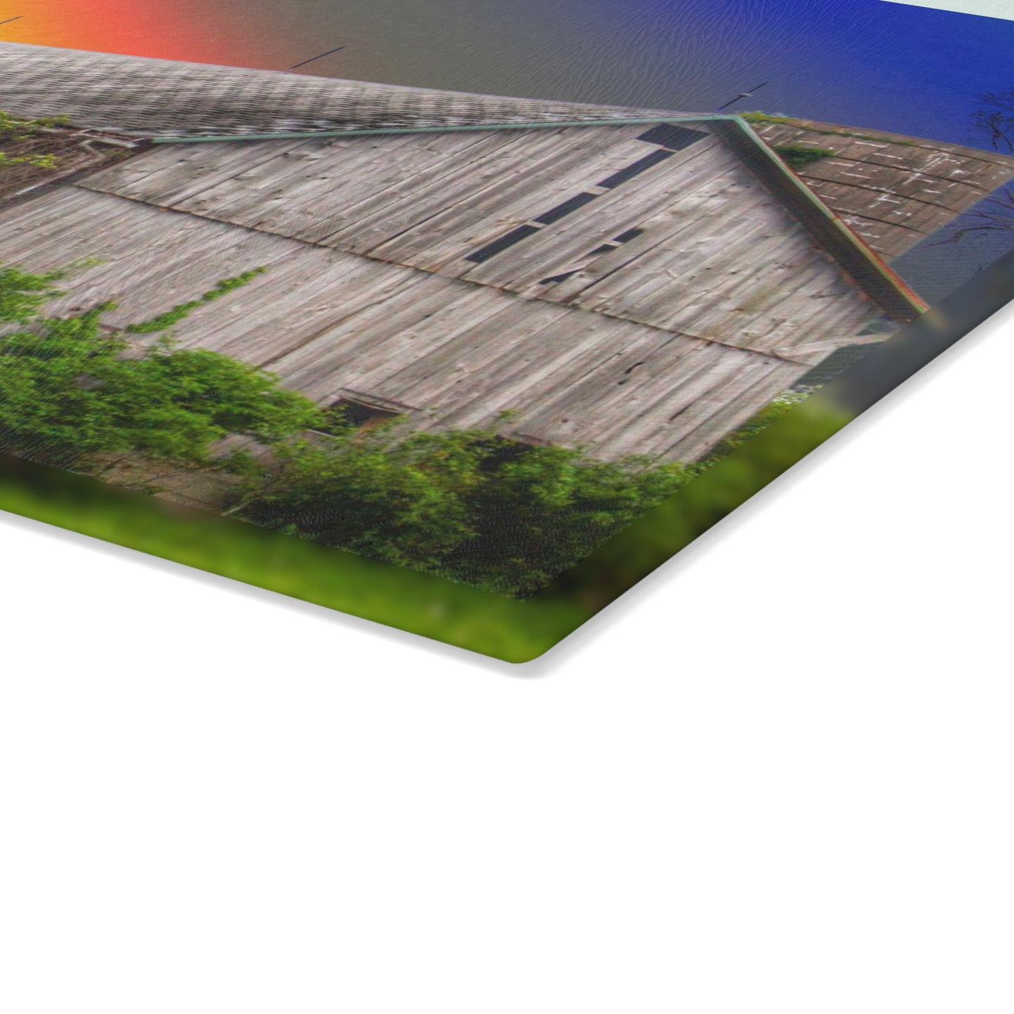 U R There Photography Wilder Road Wonderment Rustic Farmhouse Tempered-Glass Cutting Board