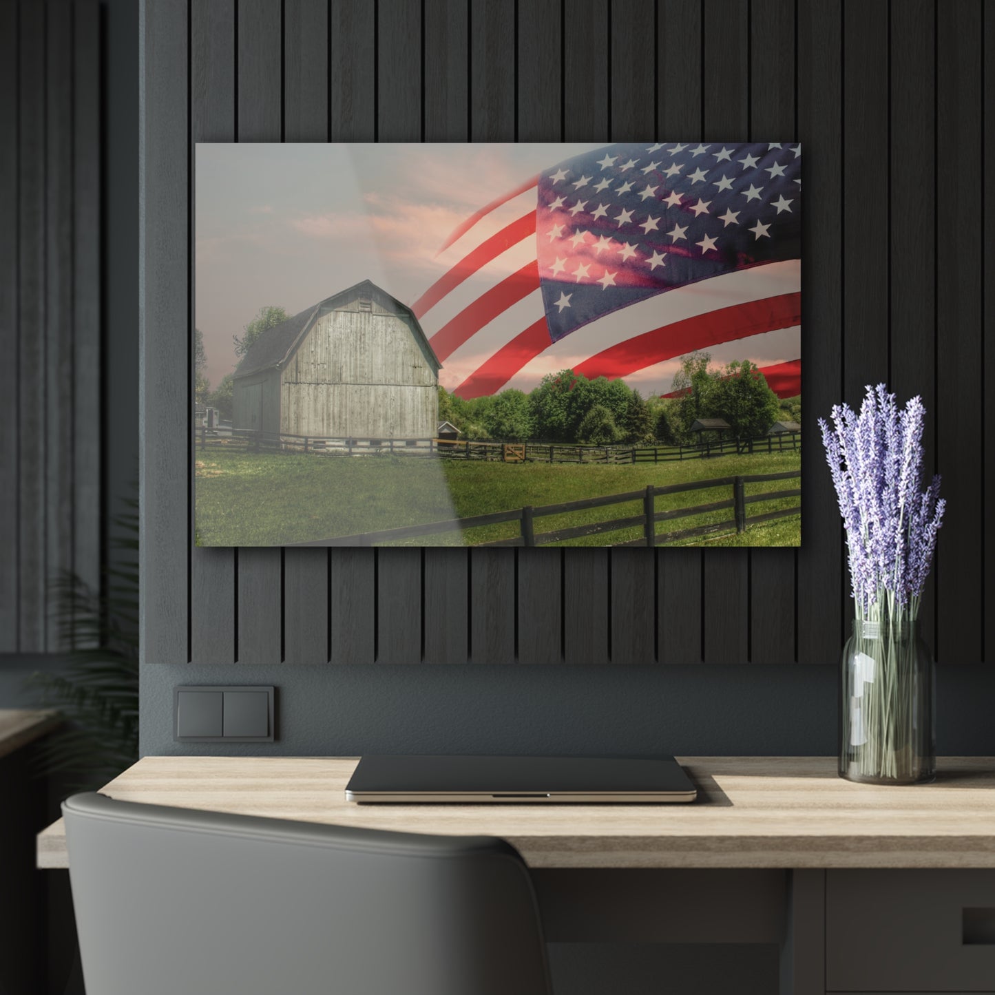 U R There Photography An American Farm II Rustic Farmhouse Acrylic Wall Print