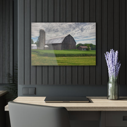 U R There Photography West Tuscola Road Grey Rustic Farmhouse Acrylic Wall Print