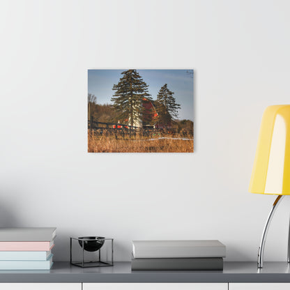 U R There Photography Blood Road Red I Rustic Farmhouse Acrylic Wall Print