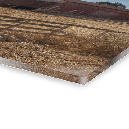 U R There Photography Hough Road Rural Red Rustic Farmhouse Acrylic Wall Print