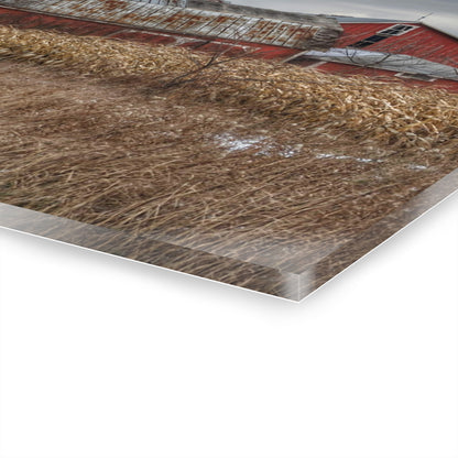 U R There Photography Edward Road Reds Rustic Farmhouse Acrylic Wall Print