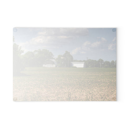 U R There Photography Willard Road White Rustic Farmhouse Tempered-Glass Cutting Board