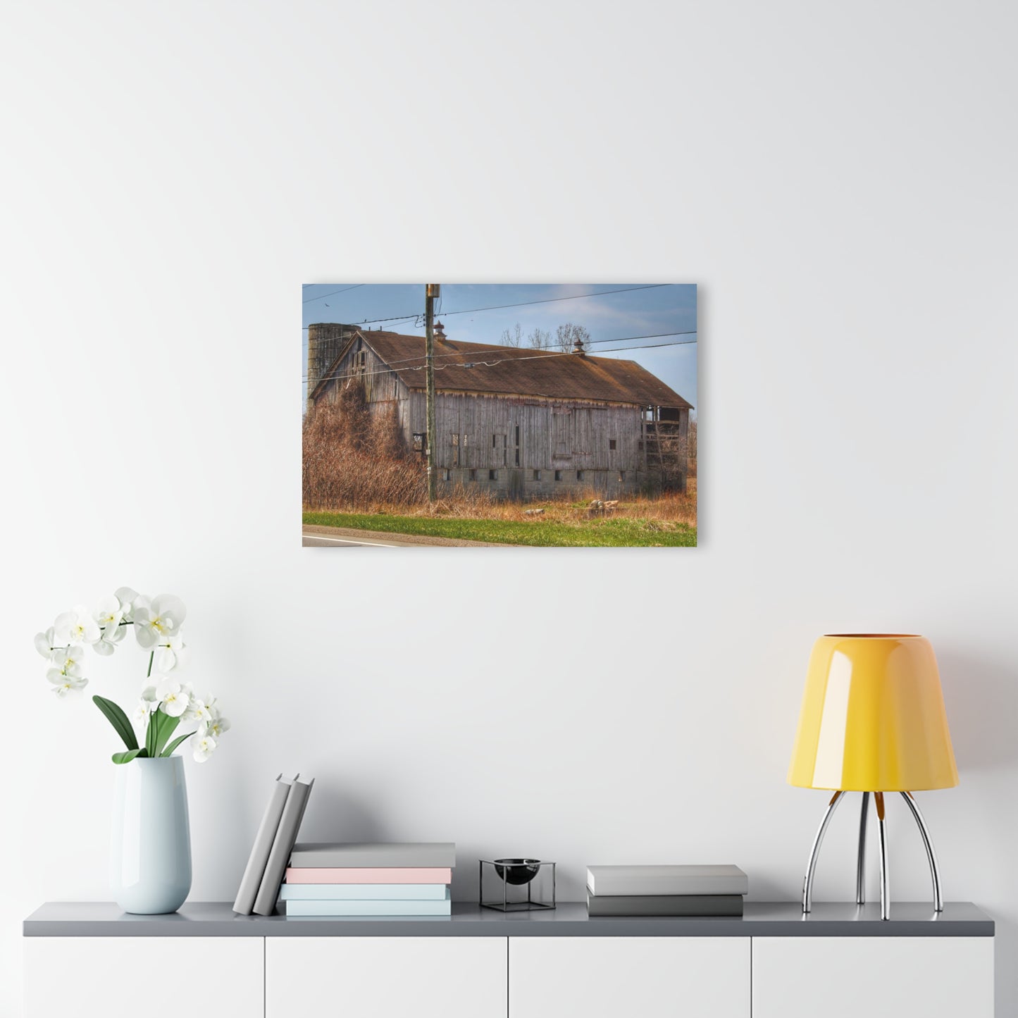 U R There Photography Metamora M-24 Grey III Rustic Farmhouse Acrylic Wall Print
