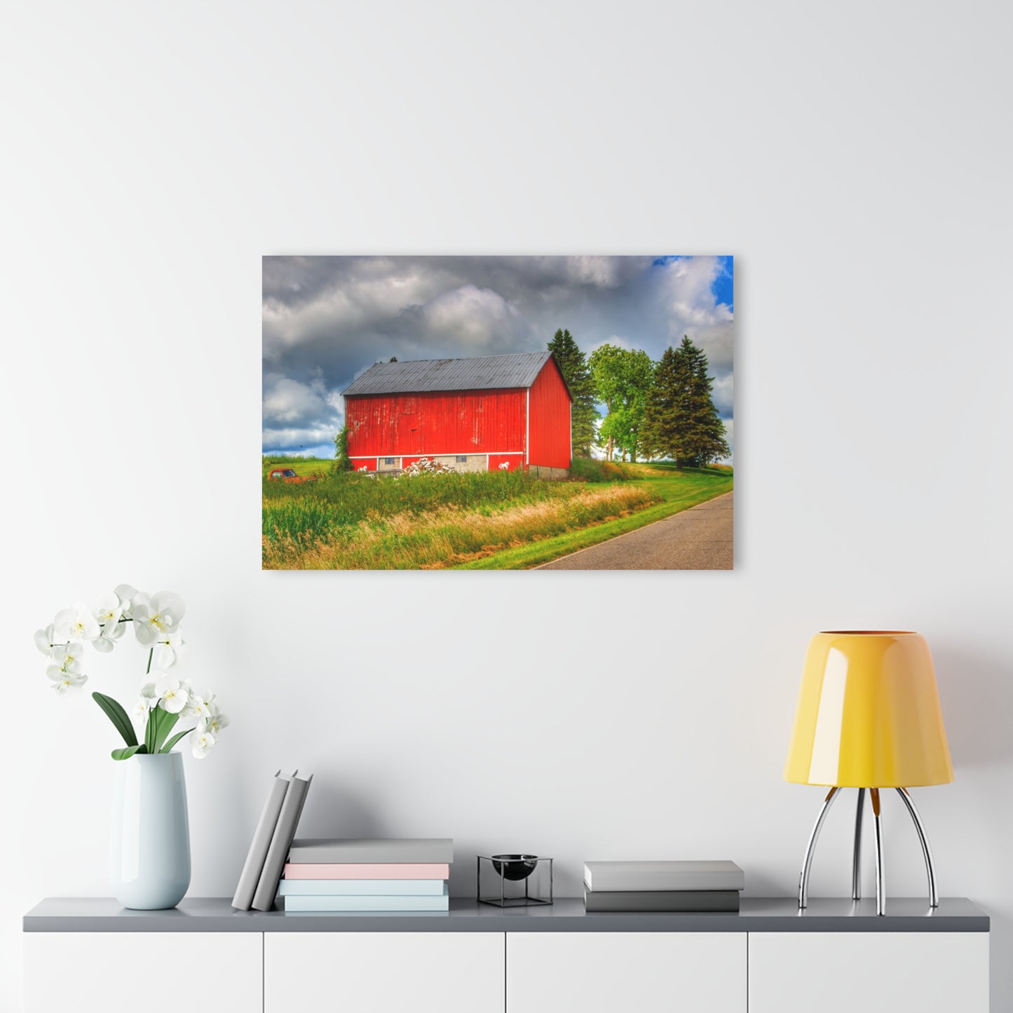 U R There Photography West Brown Horse Barn Rustic Farmhouse Acrylic Wall Print