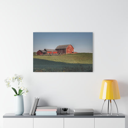 Rustic Farmhouse Wall Print Featuring Across the Field in Millington