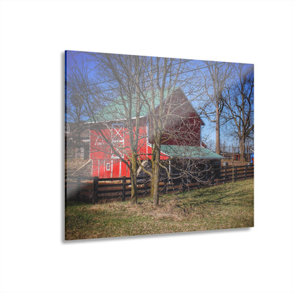 U R There Photography Imlay City Road Cow Barn II Rustic Farmhouse Acrylic Wall Print 14 "x 11"