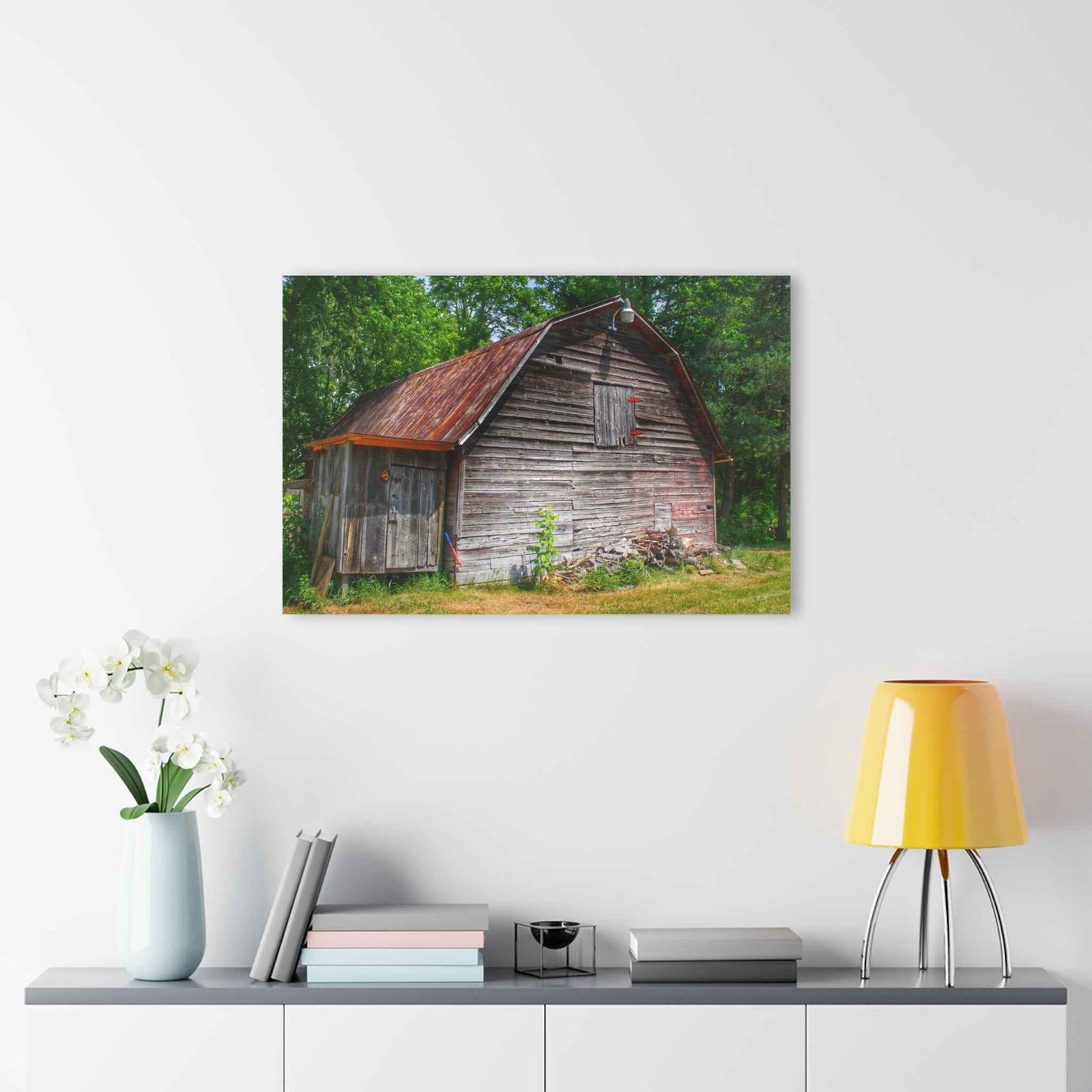 U R There Photography Roadside Grey Rustic Farmhouse Acrylic Wall Print