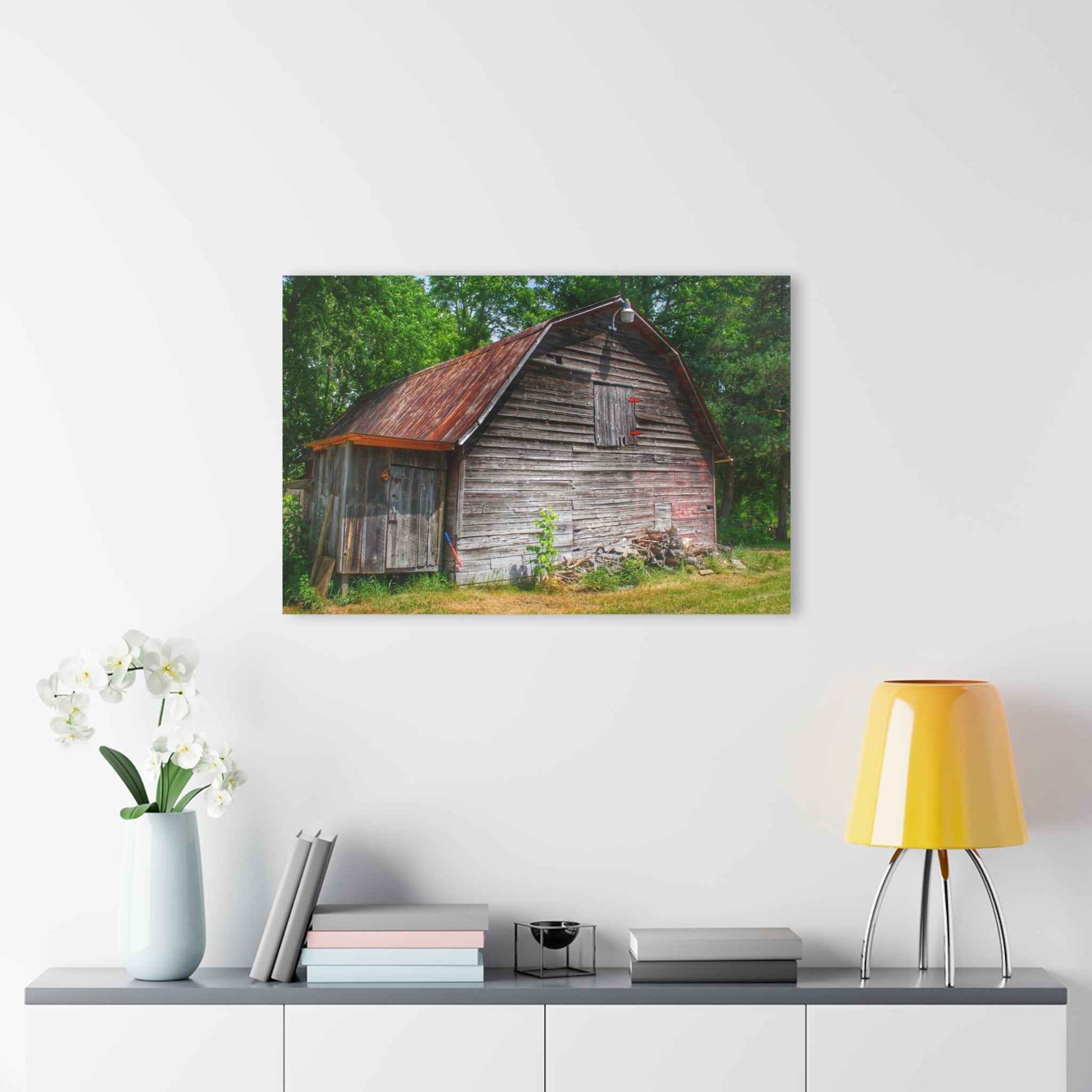 U R There Photography Roadside Grey Rustic Farmhouse Acrylic Wall Print