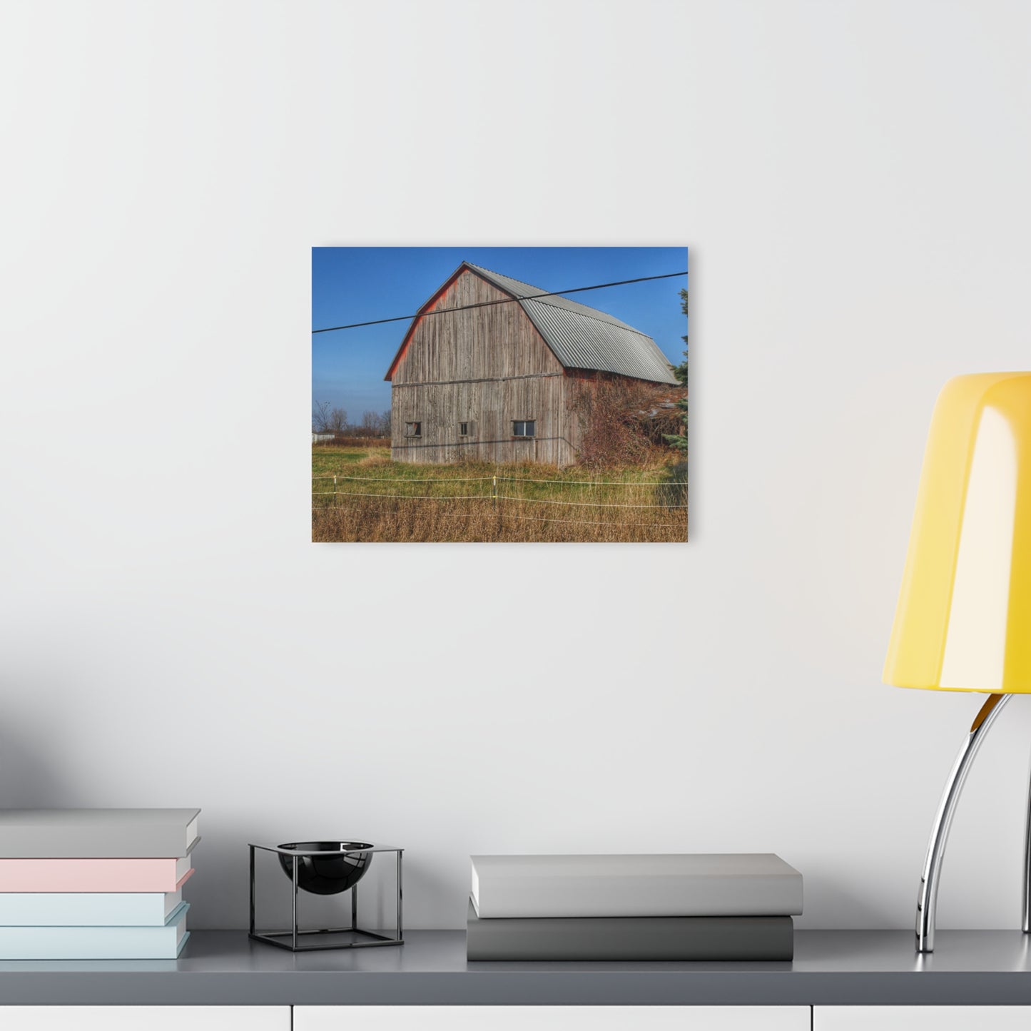 U R There Photography Dodge Road Grey I Rustic Farmhouse Acrylic Wall Print