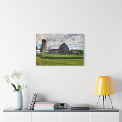 U R There Photography West Tuscola Road Grey Rustic Farmhouse Acrylic Wall Print