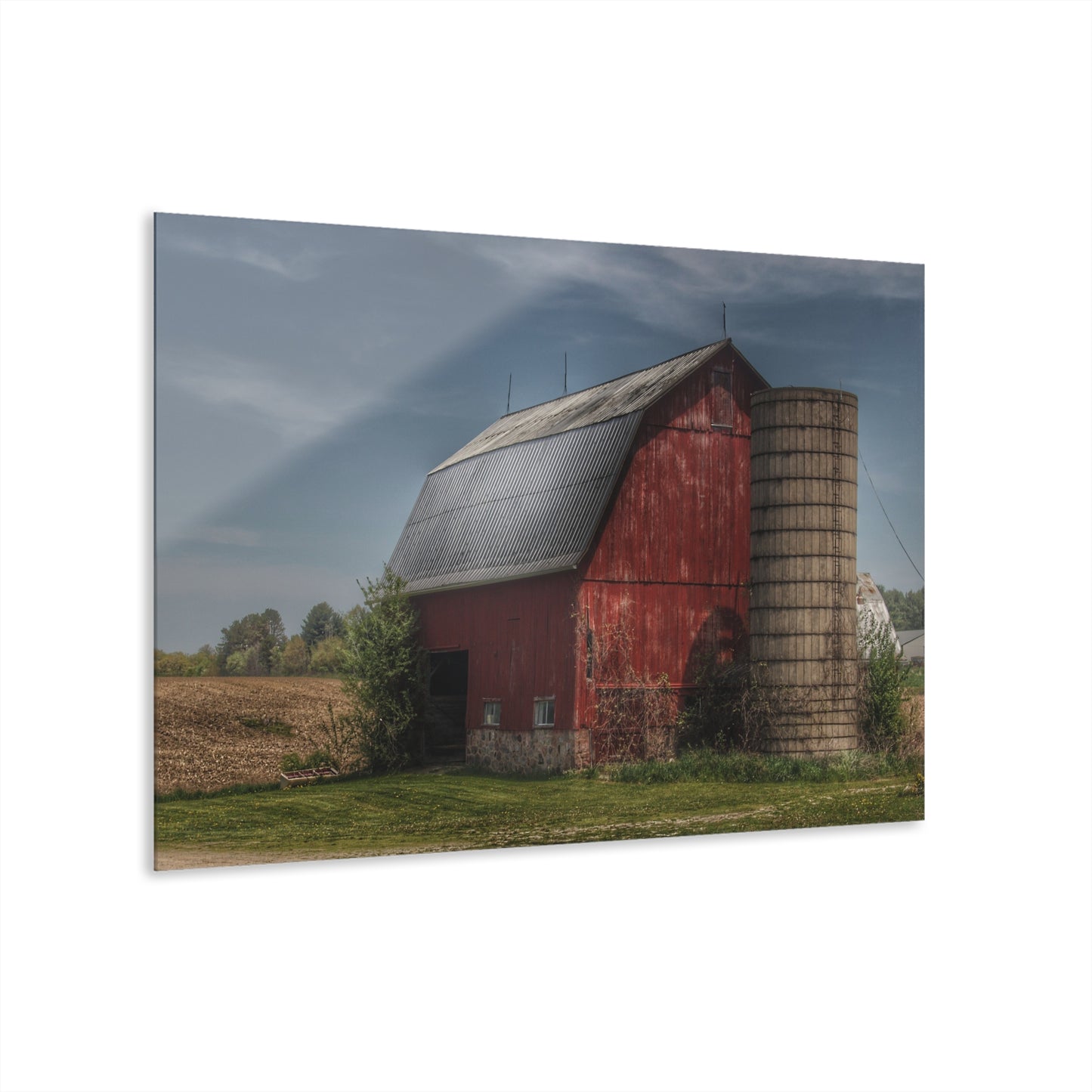 U R There Photography McDowell Road Red Rustic Farmhouse Acrylic Wall Print