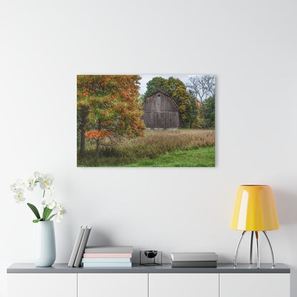 U R There Photography Mount Morris Road Grey in the Fall Rustic Farmhouse Acrylic Wall Print