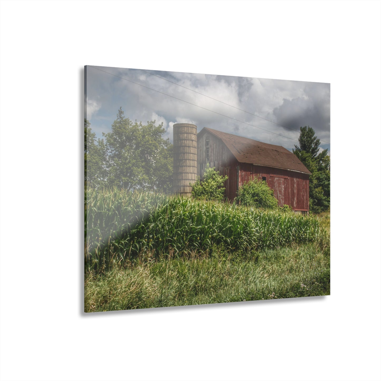 U R There Photography Armstrong Road Red III Rustic Farmhouse Acrylic Wall Print