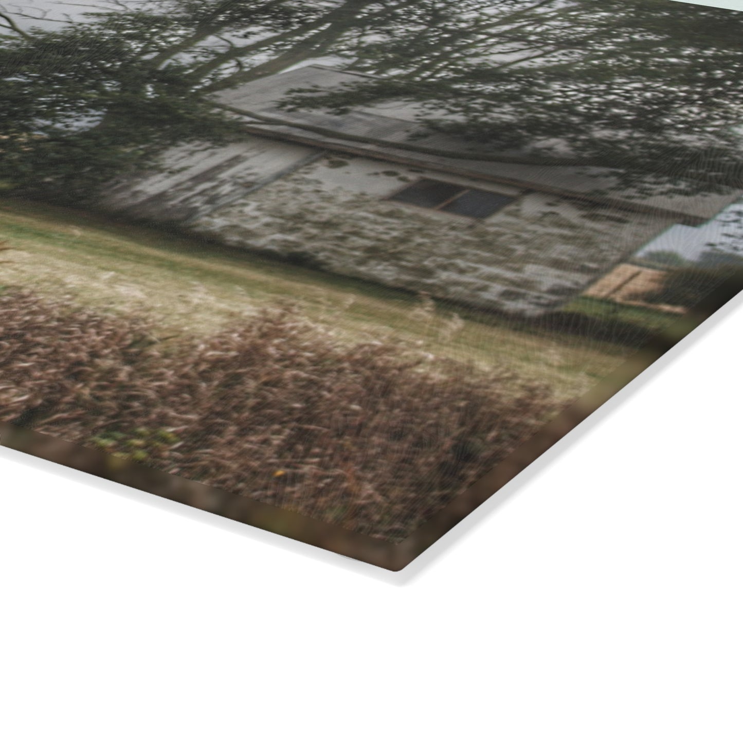 U R There Photography Richville Road Shacks Rustic Farmhouse Tempered-Glass Cutting Board
