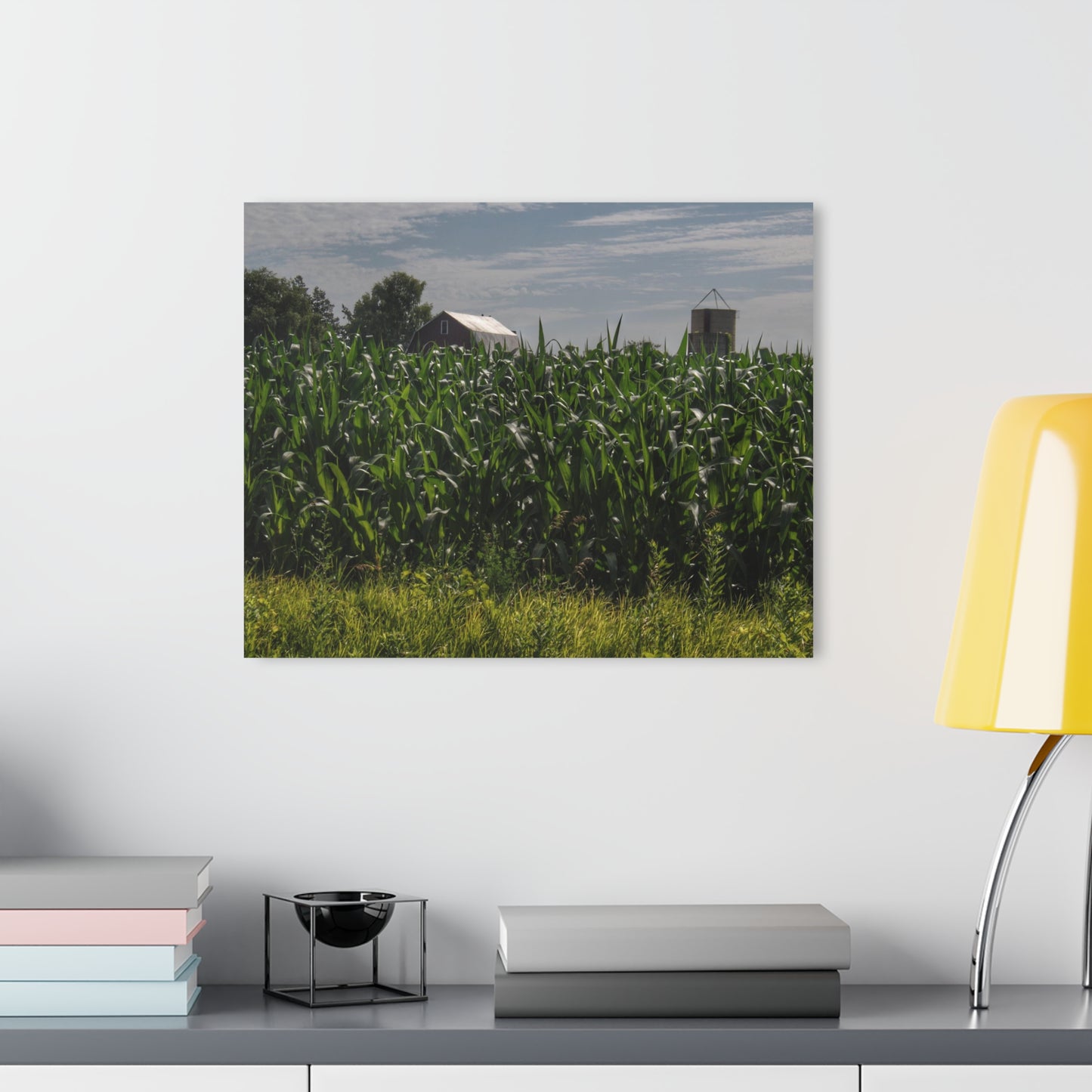 U R There Photography Above the Corn on Piersonville Road I Rustic Farmhouse Acrylic Wall Print