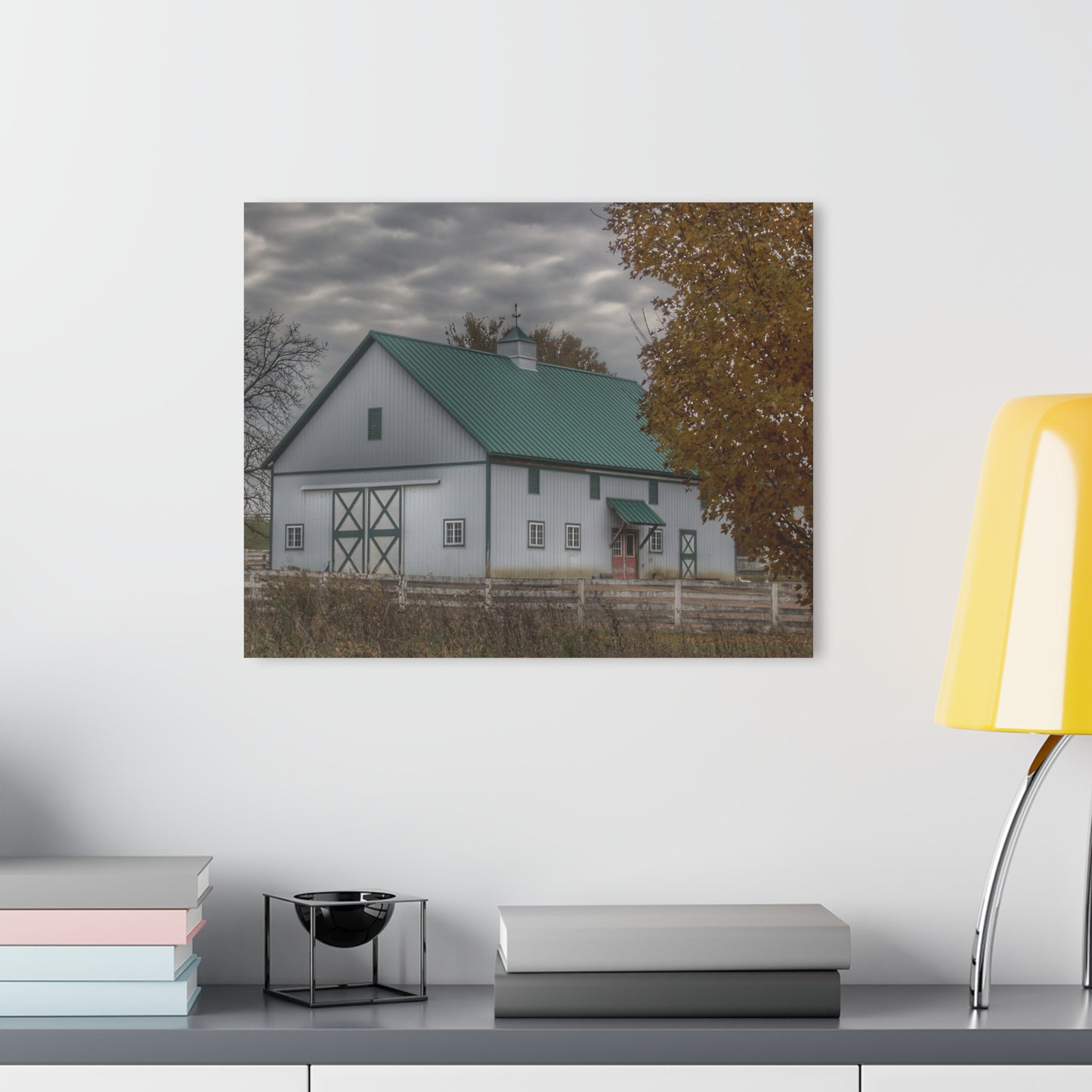U R There Photography Millville Road White Rustic Farmhouse Acrylic Wall Print