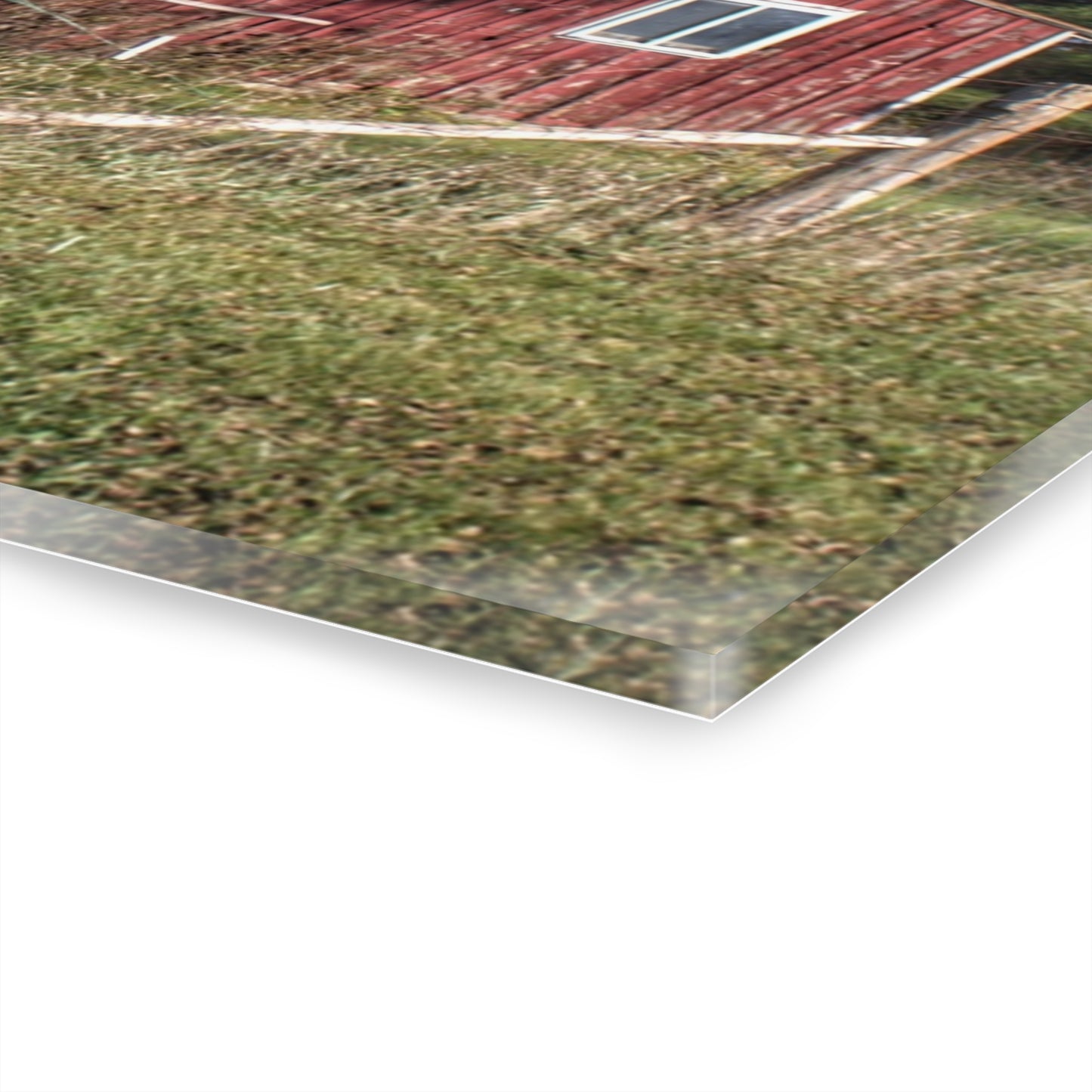 U R There Photography Little Red Shack Rustic Farmhouse Acrylic Wall Print