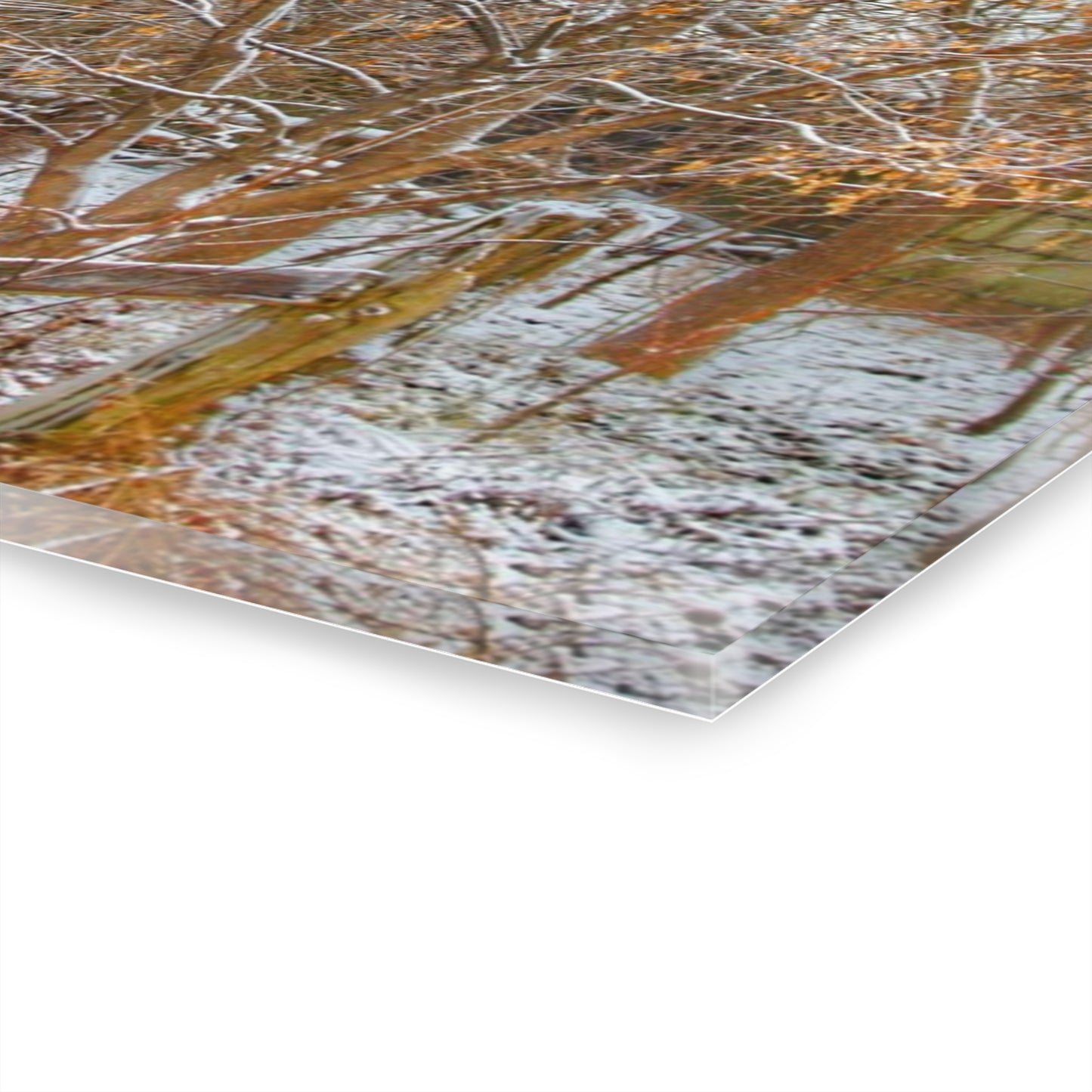 U R There Photography Dryden Road Hidden Winter Grey Rustic Farmhouse Acrylic Wall Print