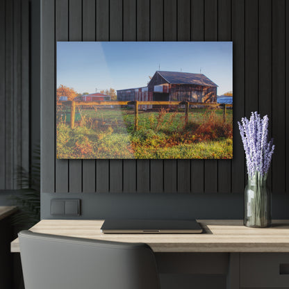 U R There Photography Hunters Creek Grey Saltbox Rustic Farmhouse Acrylic Wall Print