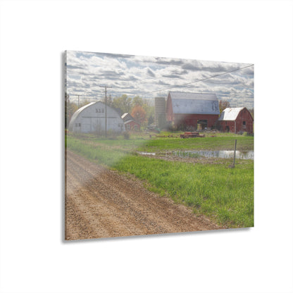 U R There Photography McDowell Road Reds II Rustic Farmhouse Acrylic Wall Print