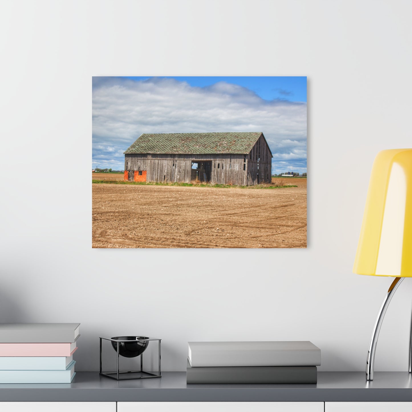 U R There Photography Rescue Road Grey Rustic Farmhouse Acrylic Wall Print
