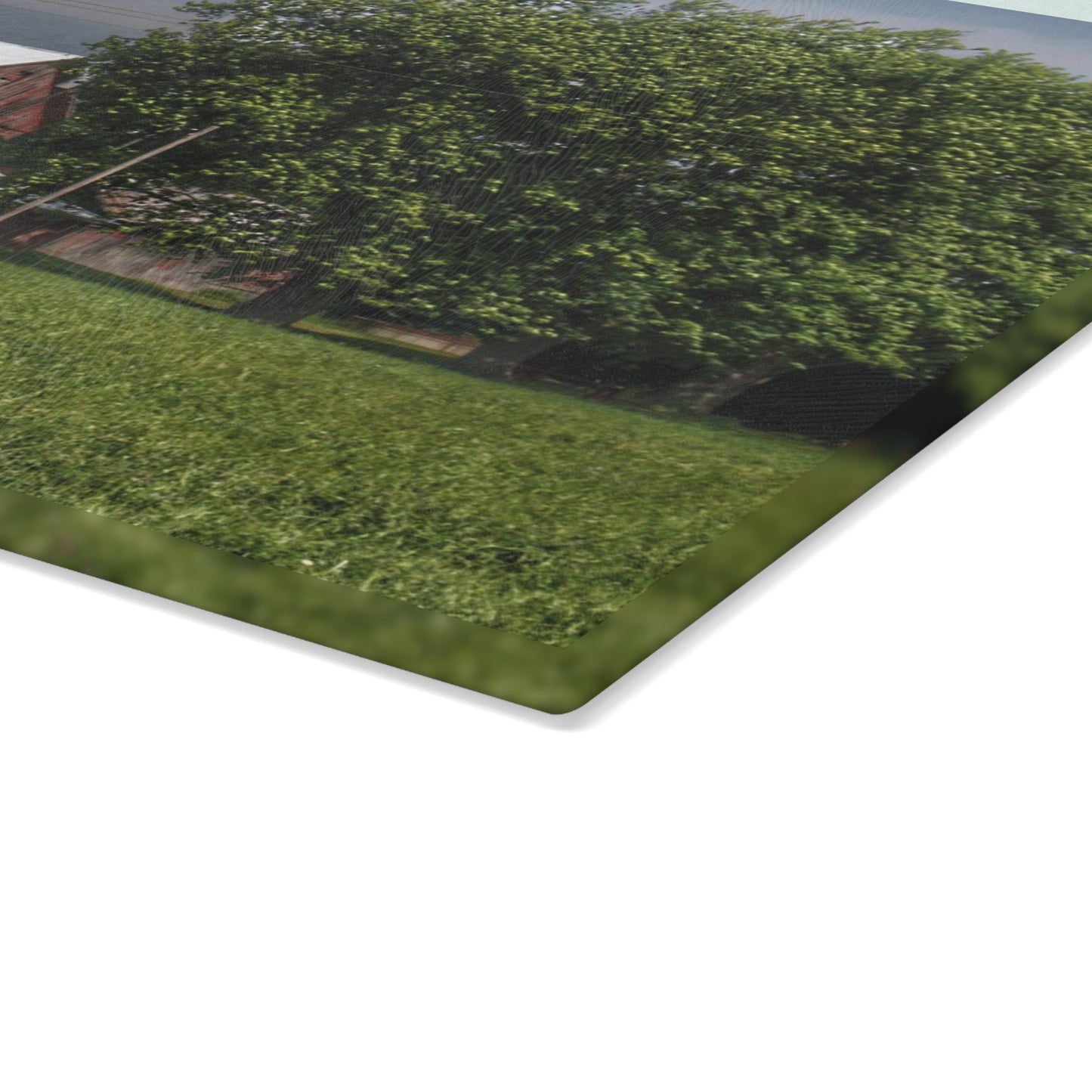 U R There Photography Castle Road Cow Barn III Rustic Farmhouse Tempered-Glass Cutting Board