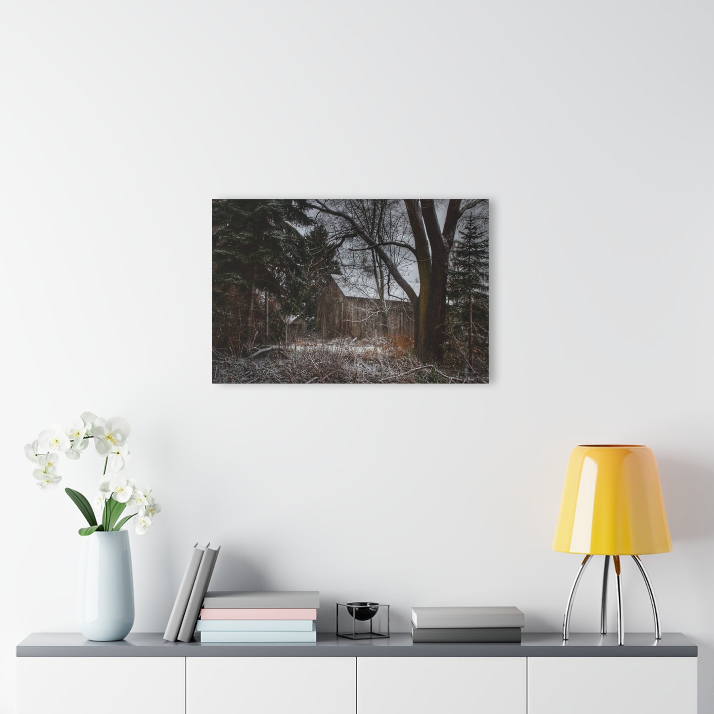 U R There Photography Willard Road Hidden Grey Rustic Farmhouse Acrylic Wall Print