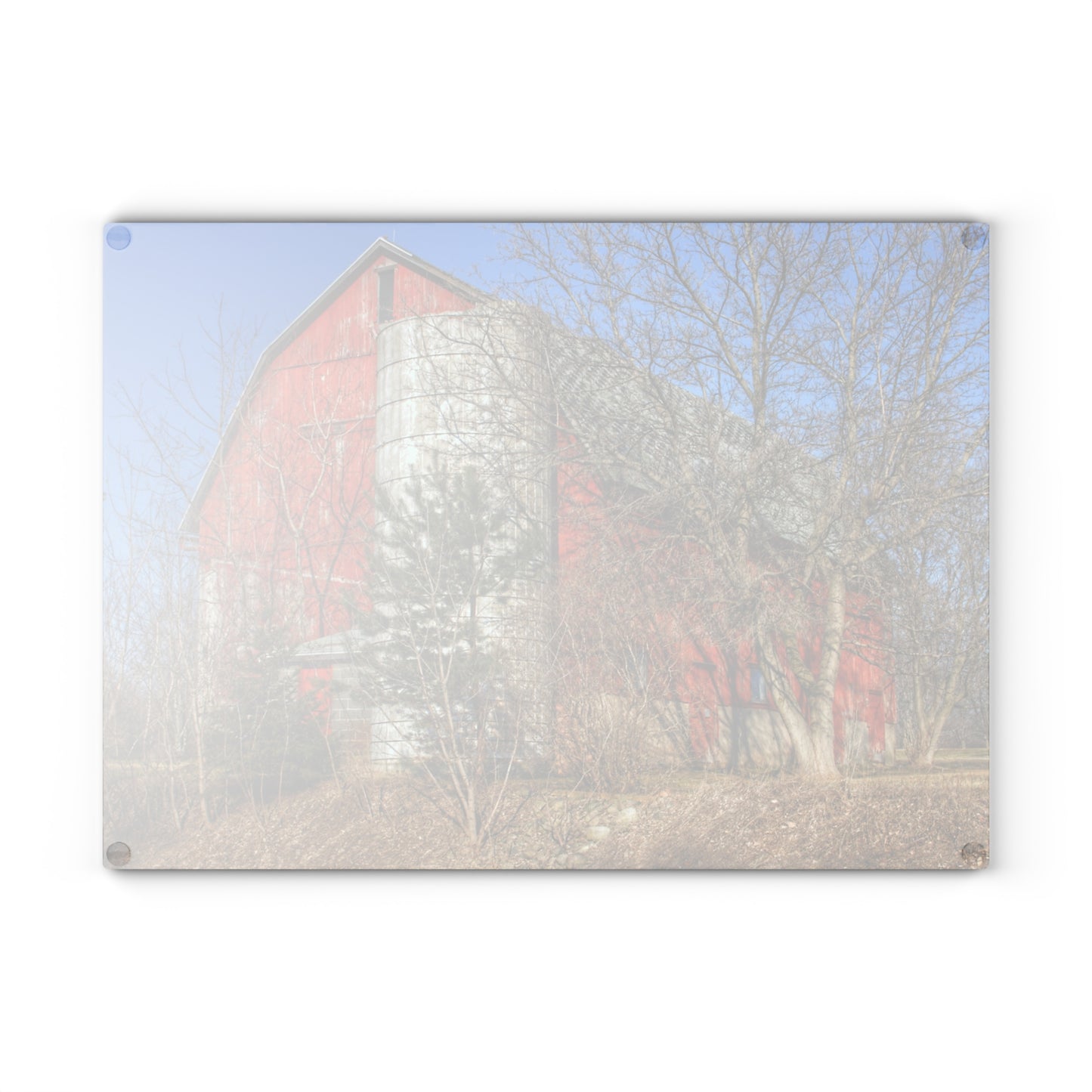 U R There Photography Van Dyke Red I Rustic Farmhouse Tempered-Glass Cutting Board