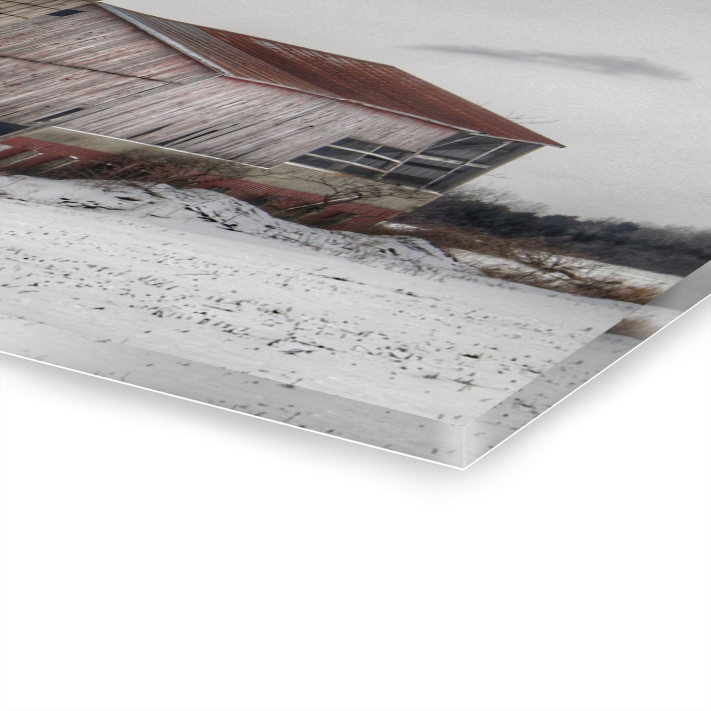 U R There Photography Babcock Road Grey Rustic Farmhouse Acrylic Wall Print