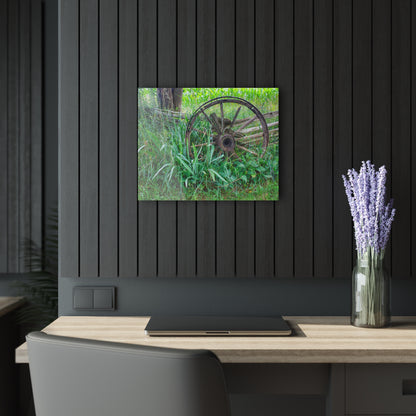 U R There Photography Wagon Wheel Fences Rustic Farmhouse Acrylic Wall Print