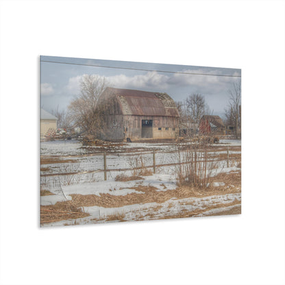 U R There Photography Babcock Road Red Rustic Farmhouse Acrylic Wall Print