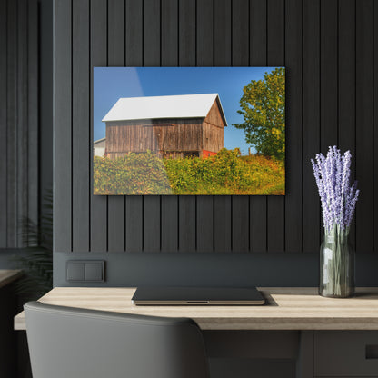 U R There Photography Hilltop High Grey Rustic Farmhouse Acrylic Wall Print