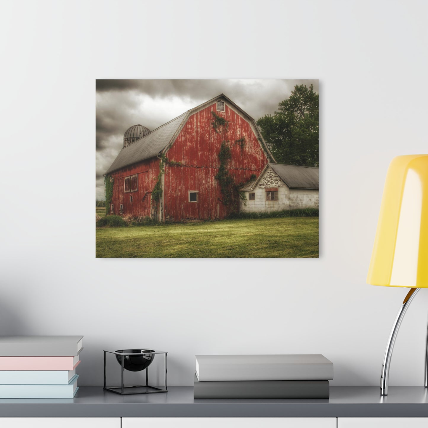 U R There Photography Stanley Road Red I Rustic Farmhouse Acrylic Wall Print