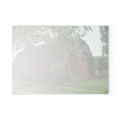 U R There Photography West Murphy Lake Red Rustic Farmhouse Tempered-Glass Cutting Board