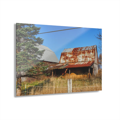 U R There Photography Dodge Road Hay Barn II Rustic Farmhouse Acrylic Wall Print