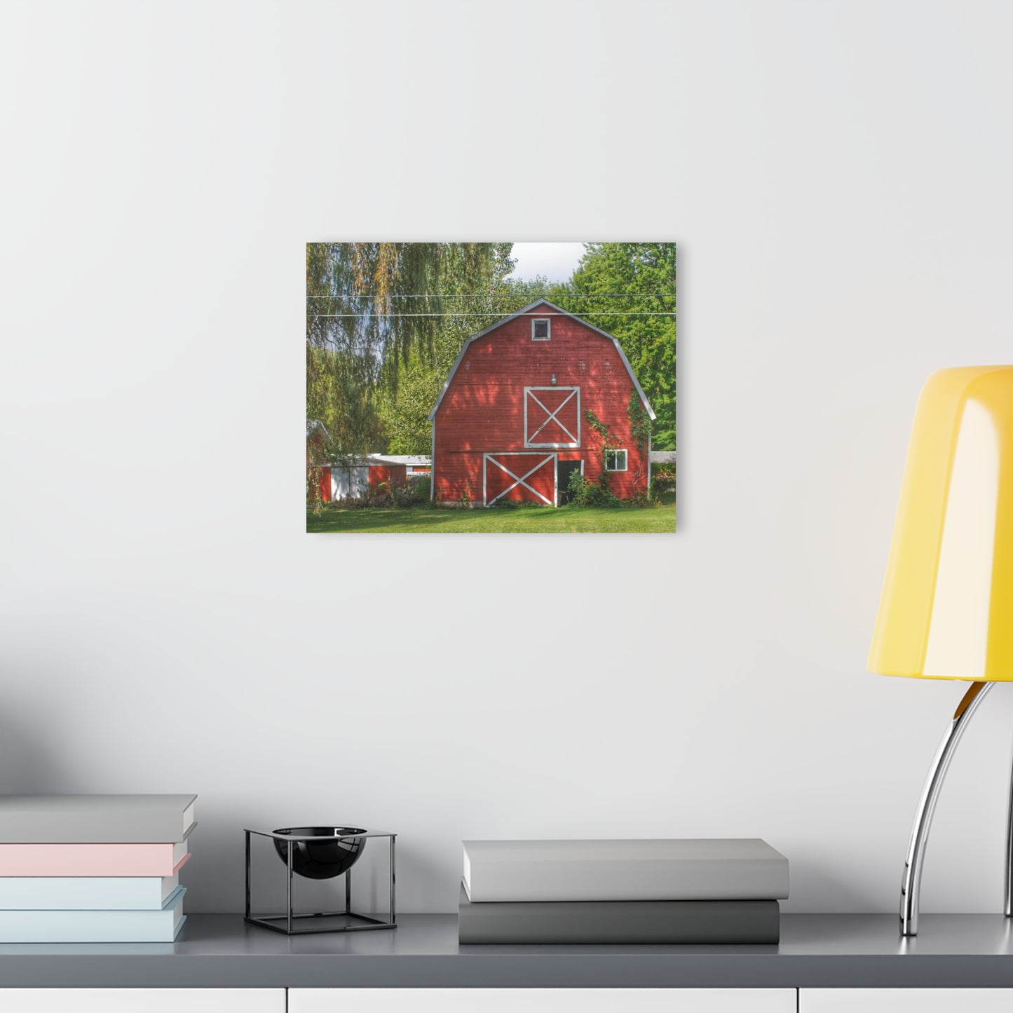 U R There Photography Henderson Red Rustic Farmhouse Acrylic Wall Print