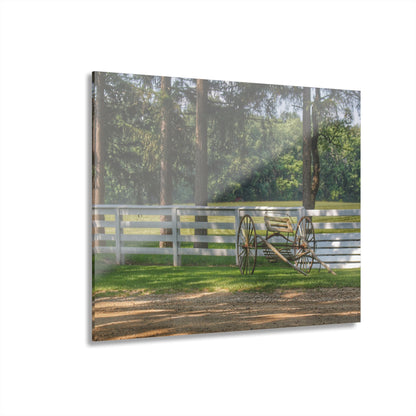 U R There Photography Thornville Buggy and Fence Rustic Farmhouse Acrylic Wall Print