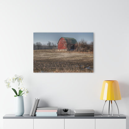 U R There Photography Bowers Road Goodland Red Rustic Farmhouse Acrylic Wall Print