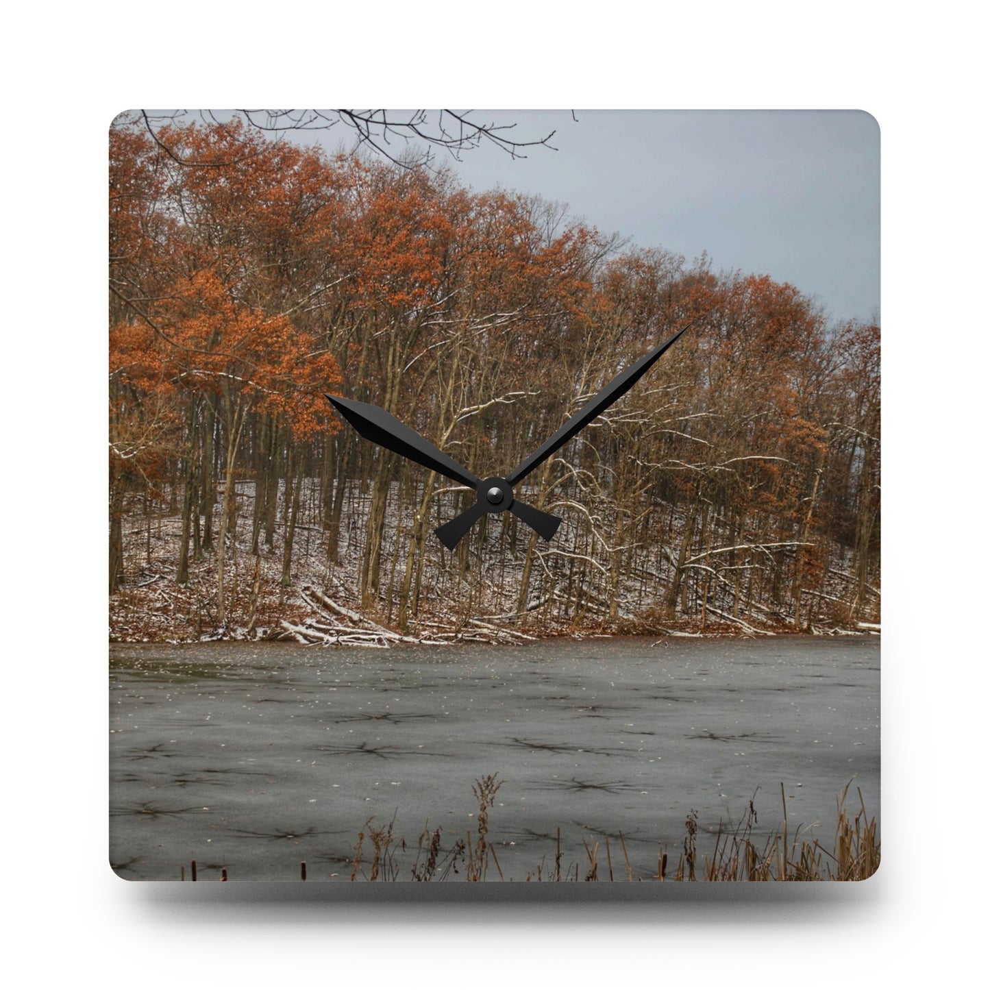 Rustic Farmhouse Wall Clock featuring The Freeze of Thornville