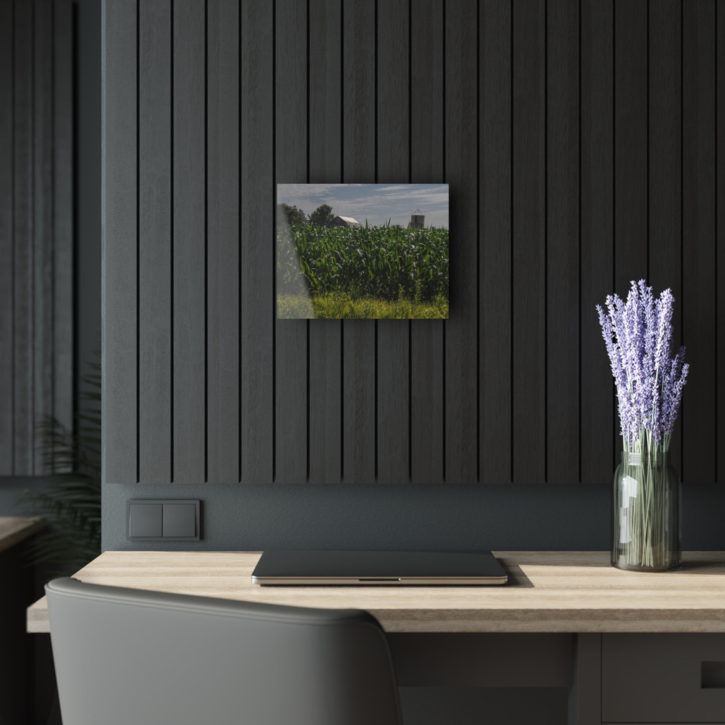 U R There Photography Above the Corn on Piersonville Road I Rustic Farmhouse Acrylic Wall Print