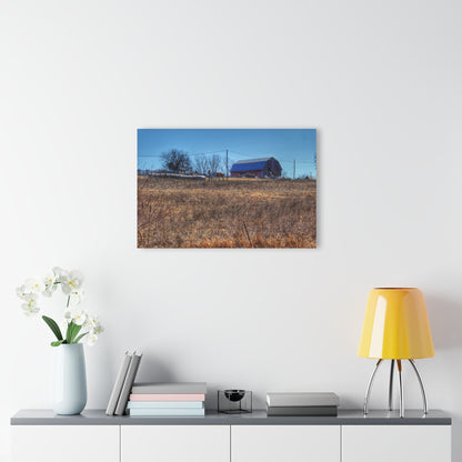 Barn Boutique Modern Farmhouse Acrylic Wall Print| Marathon Haybarn on a Hill I