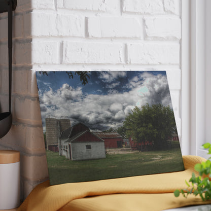 U R There Photography Five Lakes Farm I Rustic Farmhouse Tempered-Glass Cutting Board