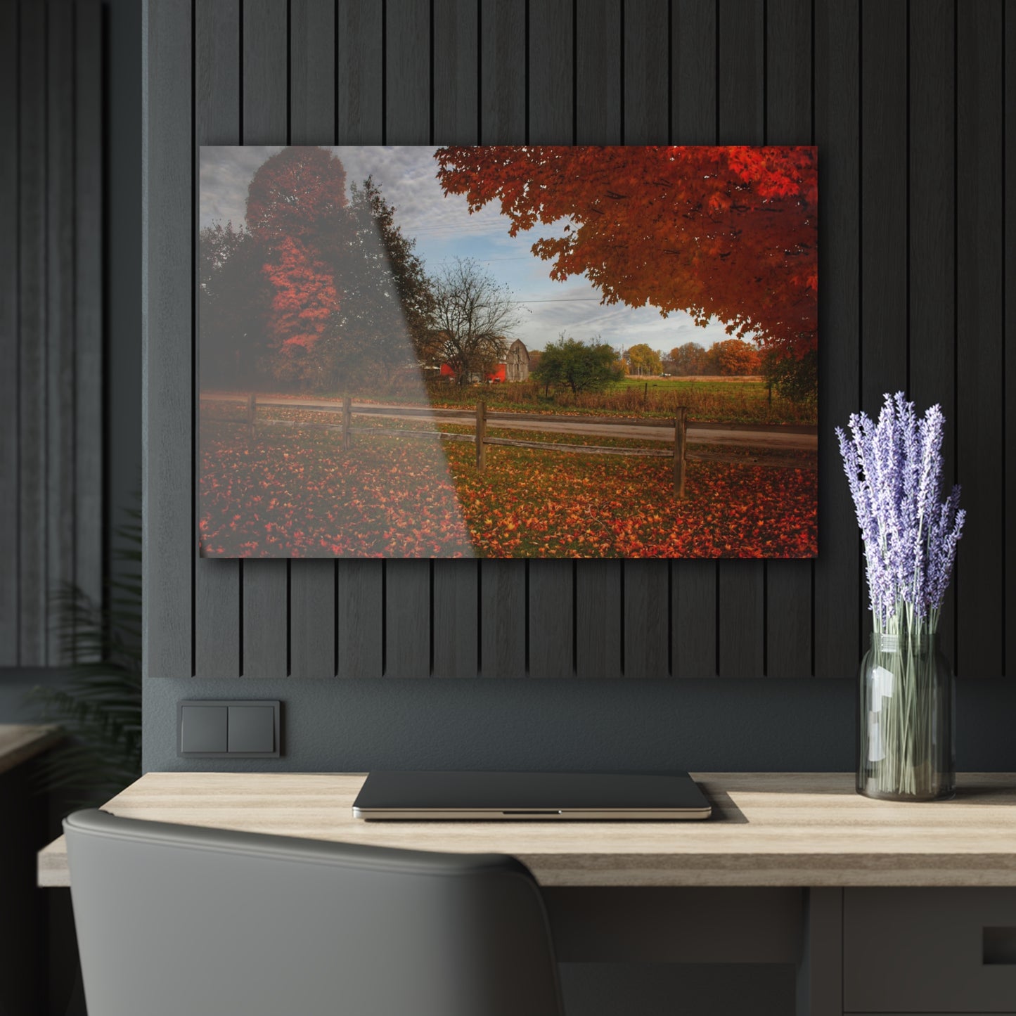 U R There Photography East Frances Road Hidden Grey II Rustic Farmhouse Acrylic Wall Print