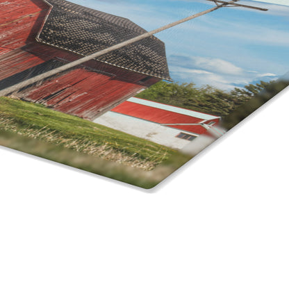 U R There Photography An American Farm I Rustic Farmhouse Tempered-Glass Cutting Board